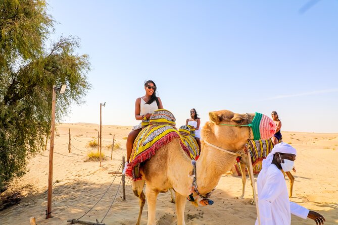 Dubai: Sunset Camel Trek, Al Khayma Camp, Stargazing & BBQ - 40 Minutes on Camelback, Timed for Sunset Photos