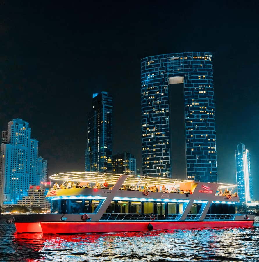 Dubai: Sunset or Dinner Cruise with Live Music & Open Bar - A Smart Choice for a Dubai Night: Marina Lights Plus Dinner