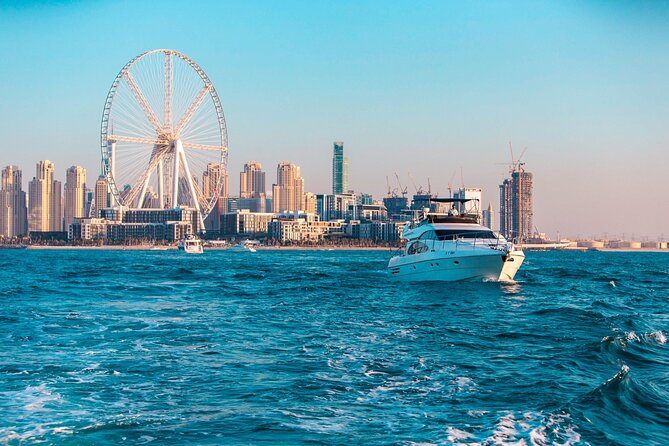 Dubai Yacht Rental - Book 58 ft Private Yacht up to 28 persons - The Etosha yacht layout: space for sun, shade, and bathroom breaks