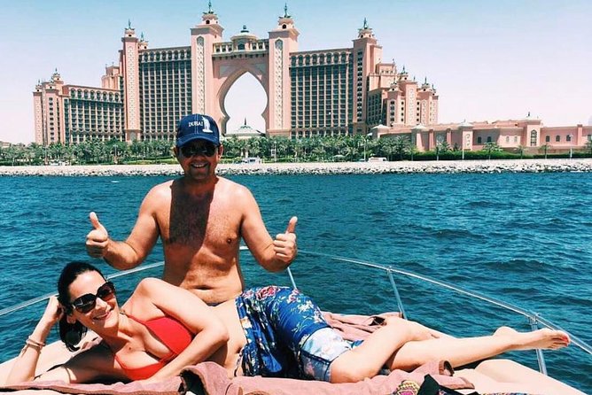 Dubai Yacht Sea escape Cruise, Swim, Tan & Sightsee! - How a Private Mini-Yacht Changes the Dubai Experience