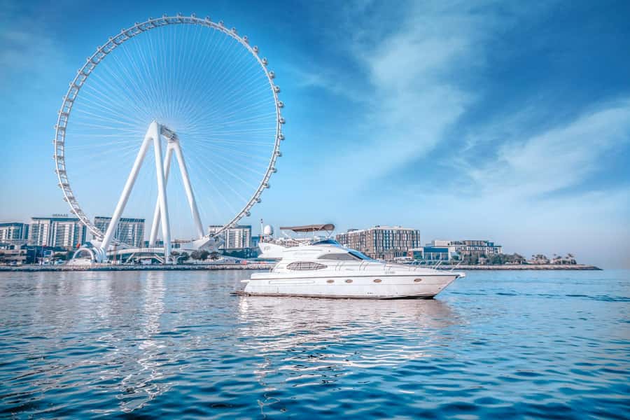 Dubai Yacht Tour - Boat Trip upto 12 guests Private event - Stop by Stop: What Each Waterfront Area Feels Like