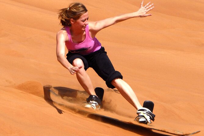 Dubai4x4 Evening Desert Safari,Camel Ride,4 Live Shows,BBQ Dinner - The Desert Drive: Dune Bashing for 30 to 40 Minutes