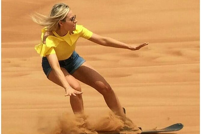 Dubia 4x4 Dune Bashing, Sandboarding, Camel Riding and Bbq Dinner - VIP Hummer pickup and the afternoon drive style