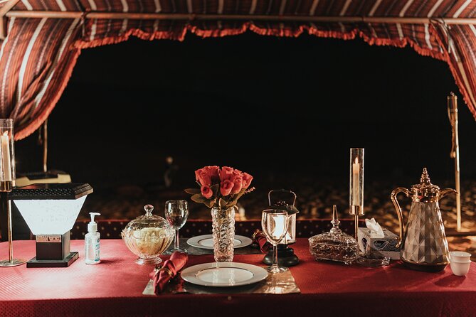 Dune Buggy Ride with Private BBQ Dinner in the Desert - Private Arabic camp BBQ: gahwa, dates, shisha, and stargazing
