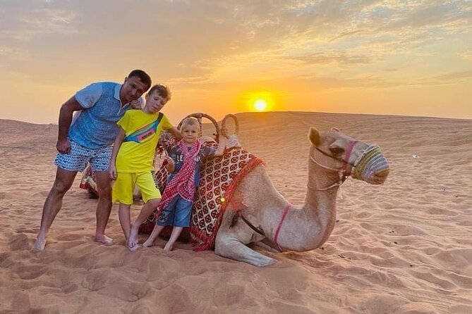 Evening Desert Safari & BBQ With Live Shows,Camel Ride,Falcon pic - Lahbab Desert: camel ride, then the 40-minute dune bashing