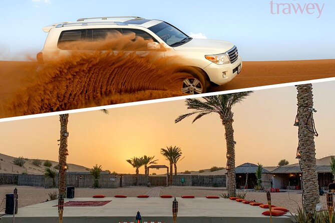 Evening Desert Safari in Dubai, Sandboard & BBQ Dinner - Camp Time With Bedouin Welcome: Coffee, Sweets, Henna, Camel
