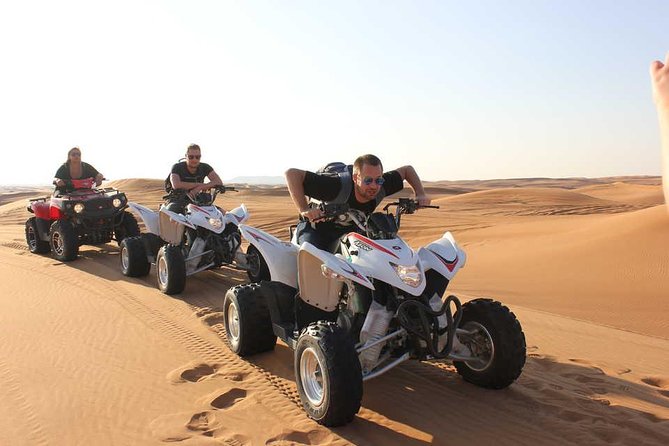Evening Desert Safari with BBQ Dinner & self-drive Quad biking - Dubai Evening Desert Safari, Quad Biking, and BBQ Dinner, All in One Trip