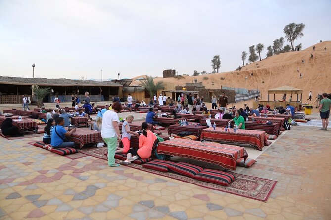 Evening Desert Safari with Camel Ride, BBQ Dinner and Dune Bashing - Lahbab at sunset, without the Dubai rush