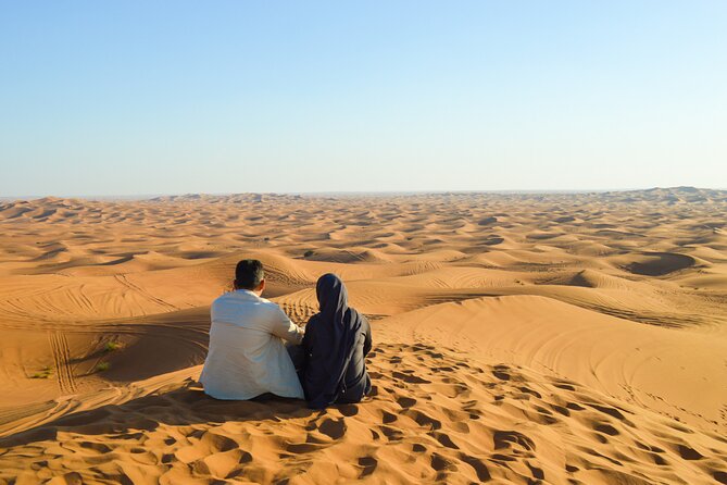 Evening Desert Safari with Quad Bike, BBQ Dinner and Camel Ride - Live Entertainment: Oud, Sufi, Khaliji, Dabka, Belly Dance, and Fire
