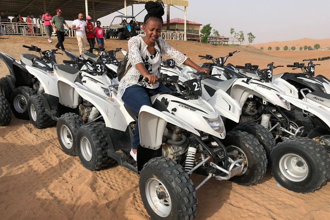 Evening Desert Safari with Quad Bike, Dune Bashing, Entertainments, BBQ Dinner - Dune bashing plus sand boarding slide: adrenaline with a payoff