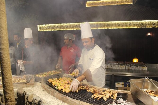 Evening Desert Safari with Quad Bike Experience, BBQ Dinner & Live Shows - Al Awir Arabian Heritage camp: Henna, tea, falafel, and shisha corners