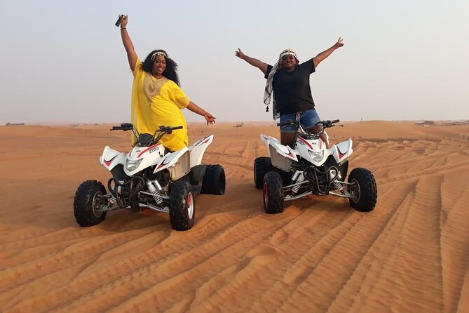 Evening Red Dunes Safari with Quad Biking, BBQ Dinner & LiveShows - From camel ride to quad biking: the adventure sequence