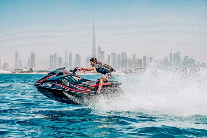 Exclusive 2HR Jet Ski TOUR-JBR & BLUEWATERS-ATLANTIS-BURJ AL ARAB - A Two-Seater Jet Ski, With You Driving the Pace