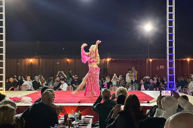 Exclusive Private Evening Desert Safari with BBQ Dinner In Dubai - Al Aweer camp: belly dance, Tanoura, and fire show energy