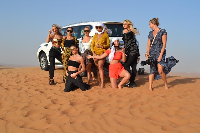 Exclusive private vehicle, front table, food served by Buttler - Dune Bashing and the Sunset Photo Stop, What It Feels Like