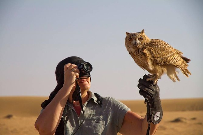 Falcon 1—Private Dubai Falconry Safari - Wildlife Drive Then Falconry: The Flow That Makes It Work