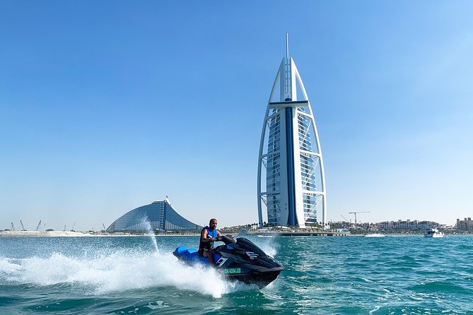 Fastest Jet Ski with Dubai Skyline, Burj Al Arab Views and Juice - Instructor Photos, Locker Use, Water, and Juice That Finish the Trip