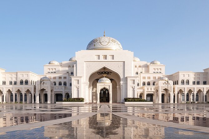 From Dubai: Abu Dhabi Heritage Tour, Qasr Al Watan, Grand Mosque - Morning Pickup in Dubai, Then a Photo Start at Burj Al Arab