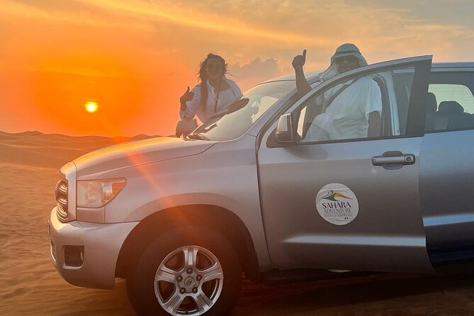 Guided Desert Safari with Dinner and Quad Biking in Dubai - 4x4 Land Cruiser Dune-Bashing on High Red Dunes