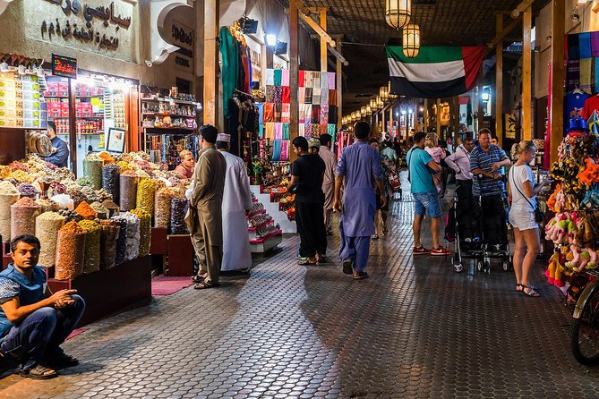 Half-Day Dubai City Tour with Blue Mosque, Creek, Souks & Abra - Dubai Creek abra crossing, then Gold and Spice Souks