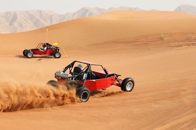 High Red Dunes Thrilling Desert Safari Sand Boarding BBQ Dinner - Price, pickup, and timing for a 7-hour desert day