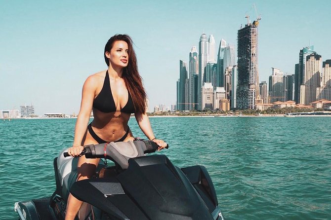 Jet ski Dubai 30 minute Guided Sightseeing Tour - Spotting Ain Dubai and the skyline from the water