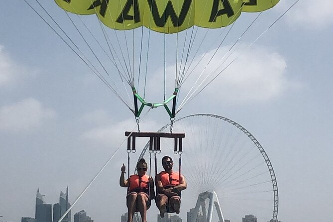 Jumeirah Beach Parasailing Experience in Dubai - What you see in the sky: Palm Island, Dubai Marina, and the Gulf’s lines