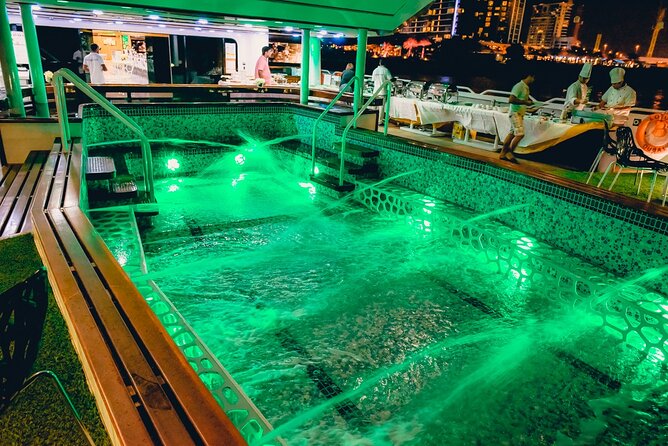 Lotus Mega Yacht Luxury Cruise with Live DJ, Dinner & Transfers - What you’ll eat: buffet variety plus live cooking requests