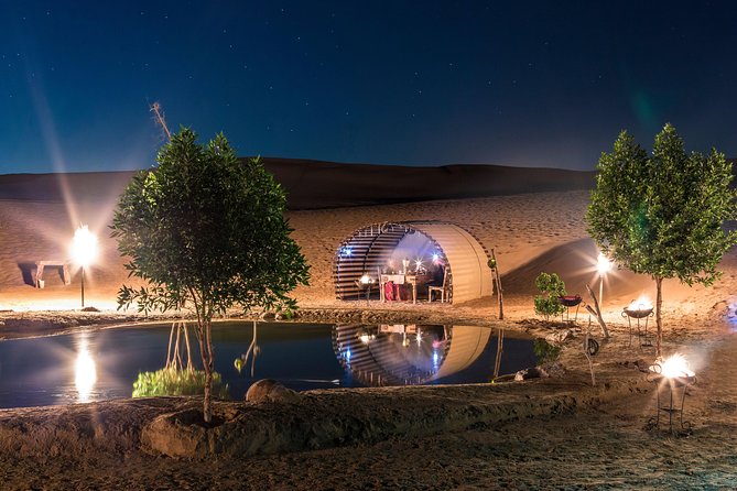 Luxury Desert Safari with Michelin-Curated Fine Dining Experience - Entertainment Between Courses: Fire, Acrobats, and Night Vibes