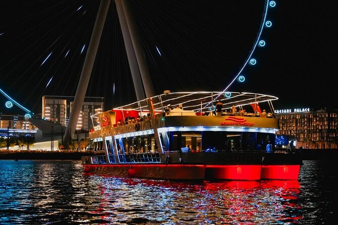 Luxury Dhow Cruise Dubai: Skyline Views & Fine Dining Experience - Skyline views of Palm Jumeirah, Atlantis, and Burj Al Arab