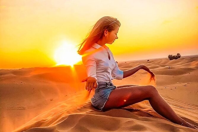 Magical Morning Desert Safari in 4x4 Private Vehicle &Camel Ride - Photography moments, including guide help that turns into real keepsakes