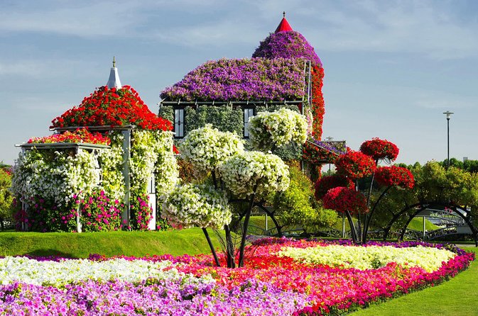 Miracle Garden and Global Village Dubai with transfers - Miracle Garden: 45 million blooms, sculpted houses, and heart-stopping photos