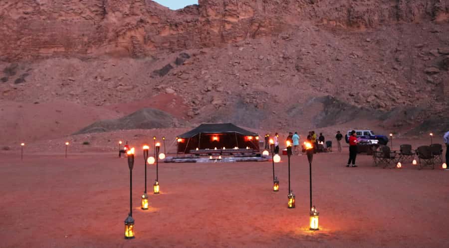Mleiha Desert Safari with Sandboarding, Stargazing & Dinner - Welcome Refreshments and Dinner at Mleiha Cafe