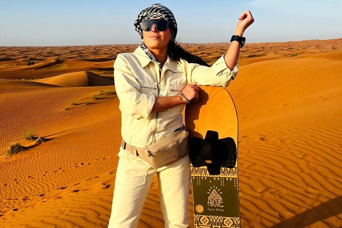 Morning Desert Safari in Dubai with Quad Bike and Camel Ride - Sand boarding from high dunes, plus those sunrise photo moments