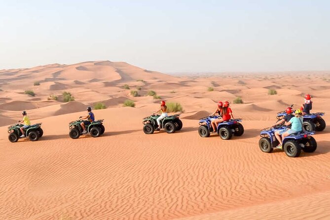 Morning Desert Safari with Camel Ride and Quad Bike - The Lahbab Desert at sunrise, with a built-in action plan