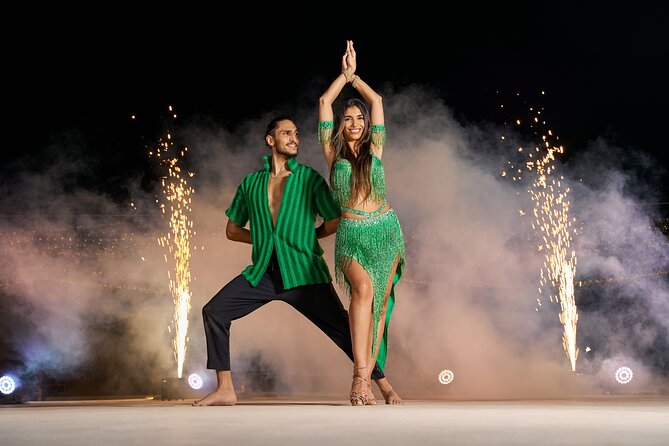 Noble Evening Desert Safari & Dinner Private Car Up to 6 Guests - Live Performances All Night: Saïdi Dance, Dabka Rhythm, Belly Dance, Singer, and Fire