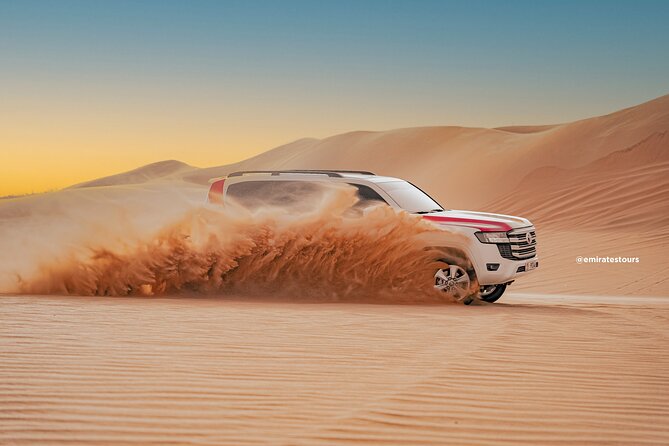 Overnight Desert Safari with BBQ Dinner & Breakfast Abu Dhabi - The 3:00 pm pickup and 4X4 Land Cruiser dune bashing