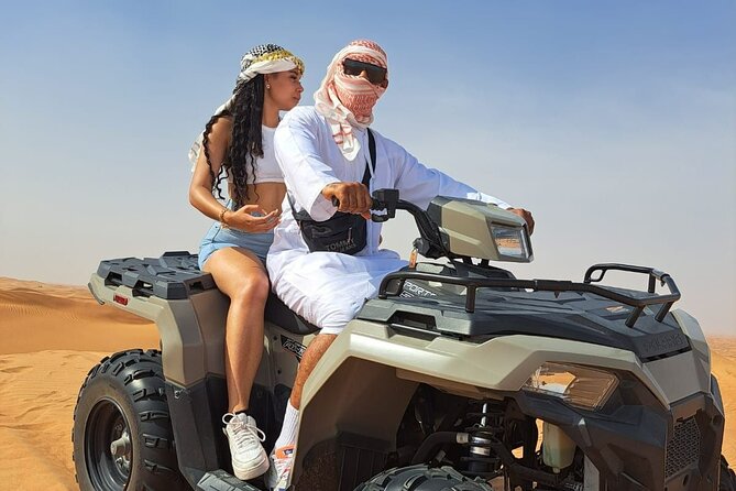 Polaris 570cc (4x4 )Quad Bike Ride +Sand Boarding- Red Dunes - Polaris 570cc Quad Riding Across Dubai Red Dunes