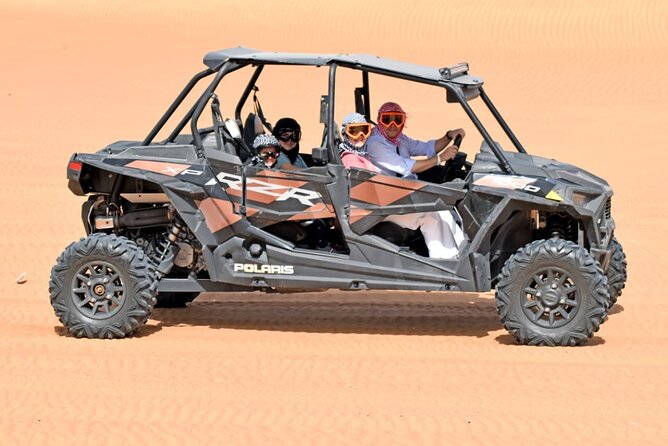 Polarize Dune Buggy 1000cc in Red Dunes Desert - Desert camp time: sandboarding and a camel ride
