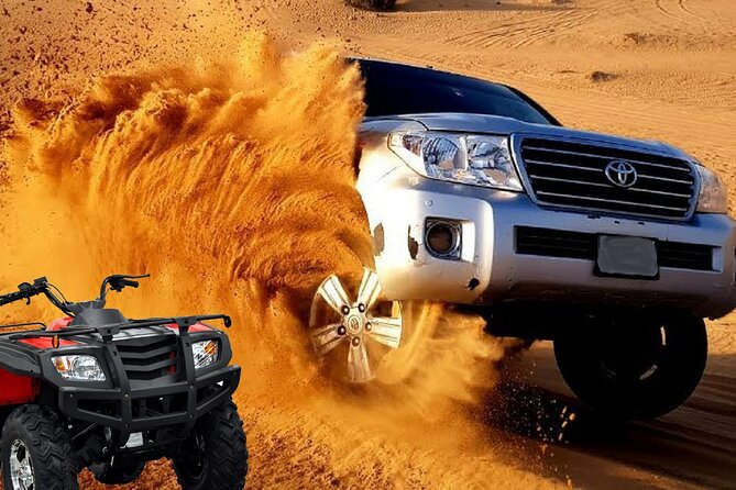 Premium Evening Desert Safari with Quad Bike, Camel Ride and BBQ Dinner - VIP Hummer pickup and what 6 hours really feels like