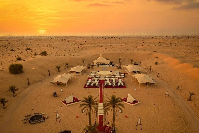 Premium Private Desert Safari with Camel Ride & Live BBQ Dinner - Desert Camp Culture, Falcon Display, and Henna Tattoo Moments
