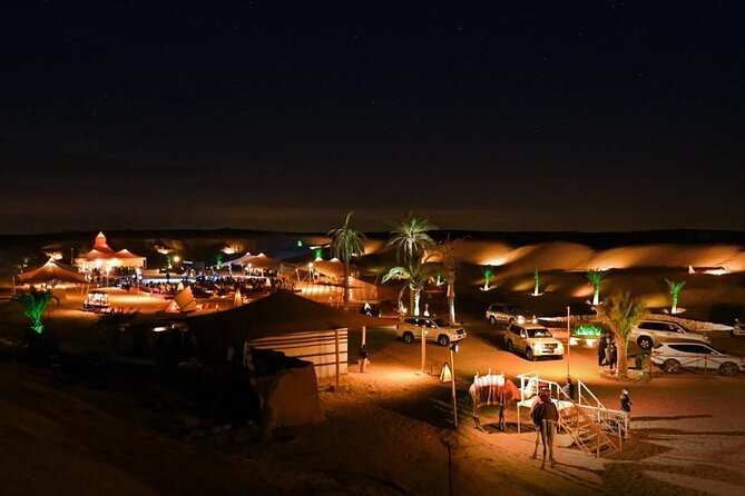 Premium Private Desert Safari with Camel Ride & Live BBQ Dinner - Live BBQ Dinner With Belly Dancing, Tanoura, and Fire Shows