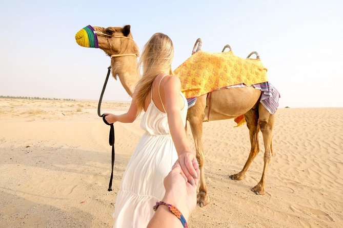 Private 4Hours Red Dunes Safari Camel Ride ,Falcon & Dune Thrills - A Quick, Private Red Dunes Hit Outside Dubai