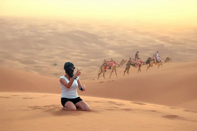 Private 4Hours Red Dunes Safari Camel Ride ,Falcon & Dune Thrills - Your 6.5-Hour Plan: Pickup Through Return