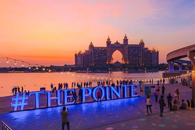 Private Dubai Sunset and Night Sightseeing Tour - Dubai Marina Walk: yachts, JBR beach energy, and easy people-watching