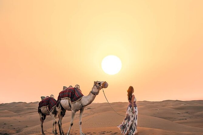 Private Evening Desert Safari: Sandboarding Camel Ride BBQ Dinner - Sunset photo stop: turning the ride into a memory