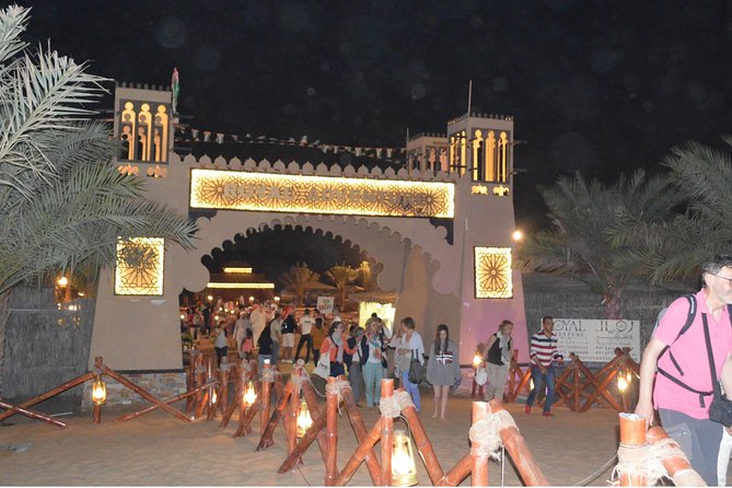 Private Evening Thriller Desert Safari & BBQ Dinner - Desert camp dinner and the show lineup, what you actually get