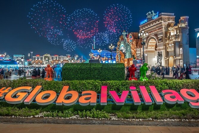 Private Half-Day Tour in Dubai Miracle Garden and Global Village - Miracle Garden: heart arches, giant characters, and tons of flowers