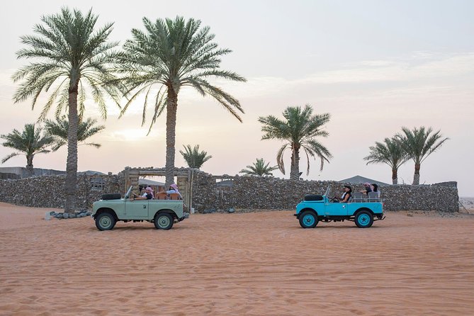 Private Vintage Land Rover Heritage Desert Safari- 4 Course Dinner & Activities - Timing, duration, and the drive between city and dunes
