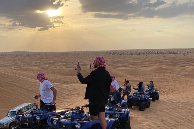 Quad Bike Tour 1 Hr 350 CC Yamaha Sandsurf & Refreshment - From your hotel to red dunes, with cold comfort